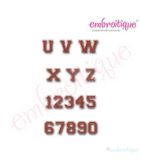 Sporty Letters and Numbers Monogram Set, 3 image