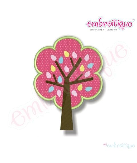 Springtime Birds and Trees - Tree with Leaves Applique