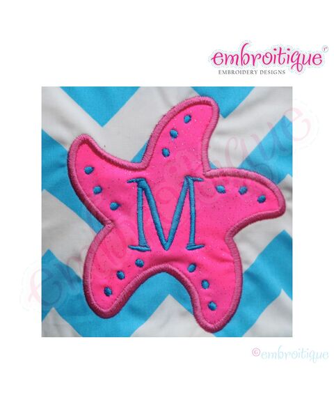 Starfish Beach Applique Design