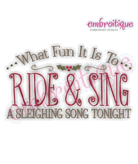 What Fun it is to Ride and Sing a Sleighing Song Tonight - Christmas Carol Jingle Bell Song