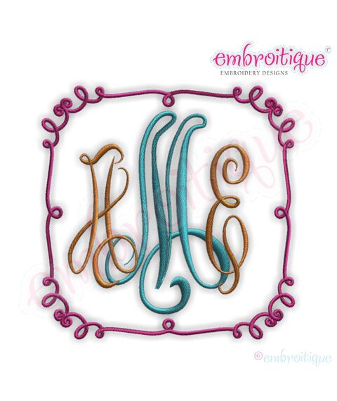 Whimsical Curly Doodle Font Frame