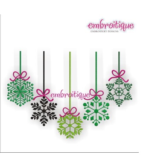 Winter Snowflake Ornaments Embroidery Design