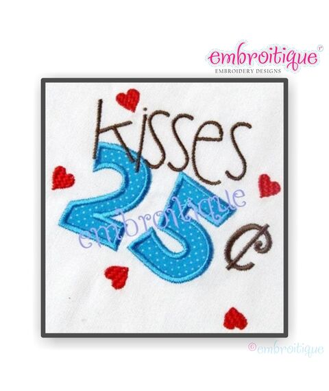 25 Cent Kisses Valentine's Day Design