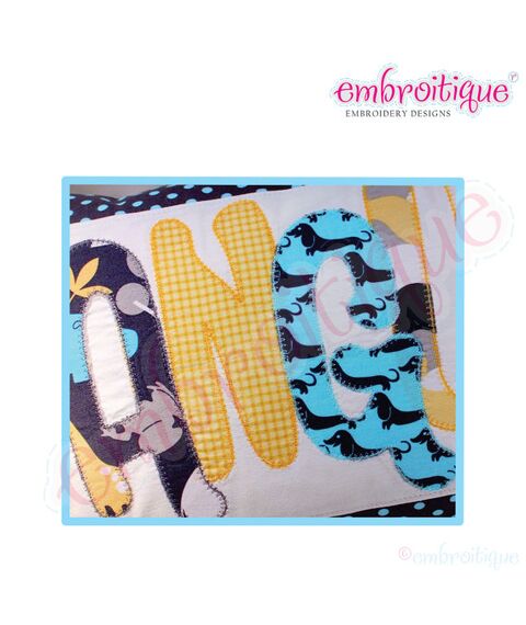 Angus Raw Edge Applique Monogram Set