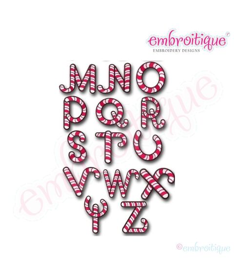 Candy Cane Monogram Font