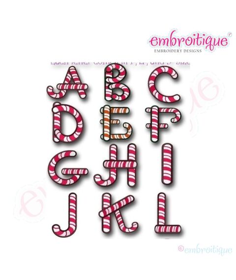Candy Cane Monogram Font