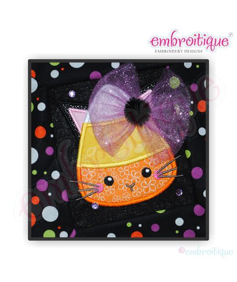 Candy Corn Kitty Applique, 2 image
