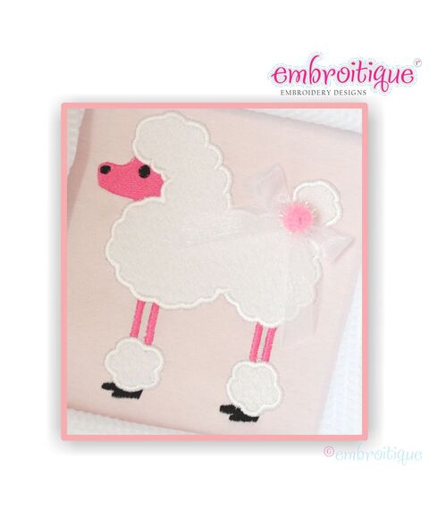 Charming Poodle Applique, 2 image