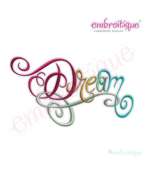 Dream and Dreams Calligraphy Script Design Set, 2 image