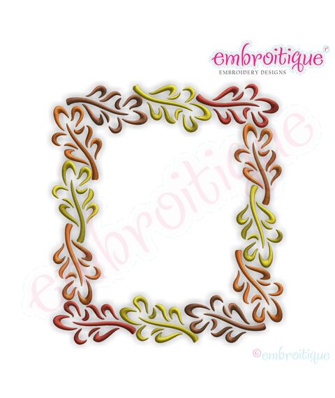 Fall Leaves Font Frame, 2 image