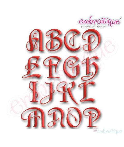 Fancy 3 Monogram Font Set