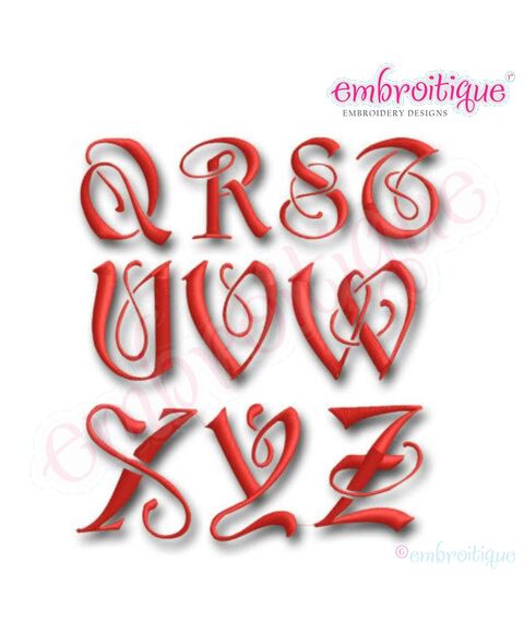 Fancy 3 Monogram Font Set