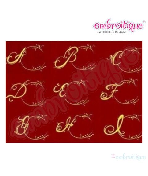Heirloom Fancy Alphabet Frame with Lower Case Letters