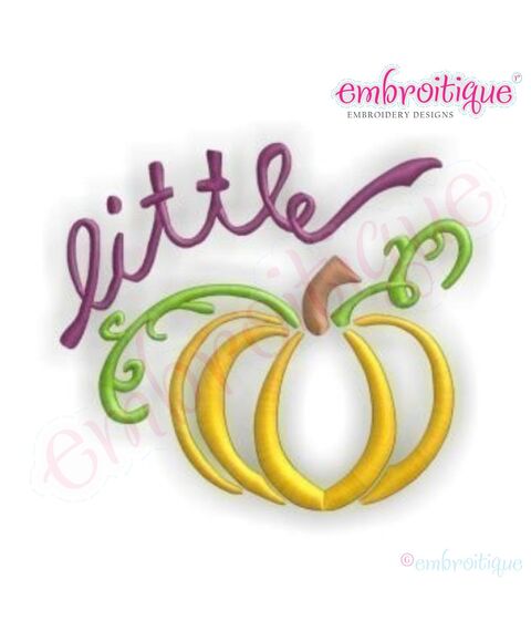 Little Pumpkin Embroidery Design, 2 image