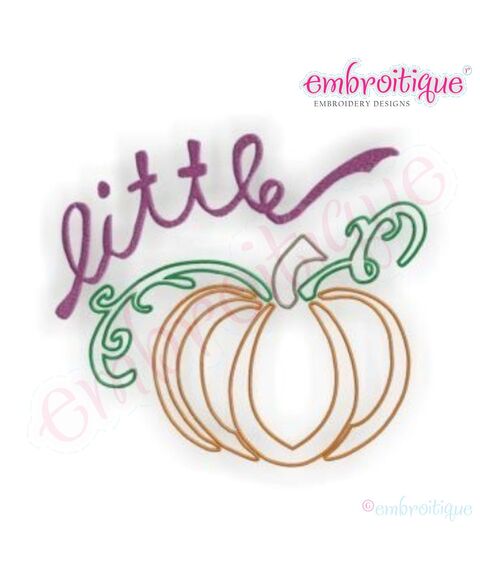 Little Pumpkin Embroidery Design, 3 image