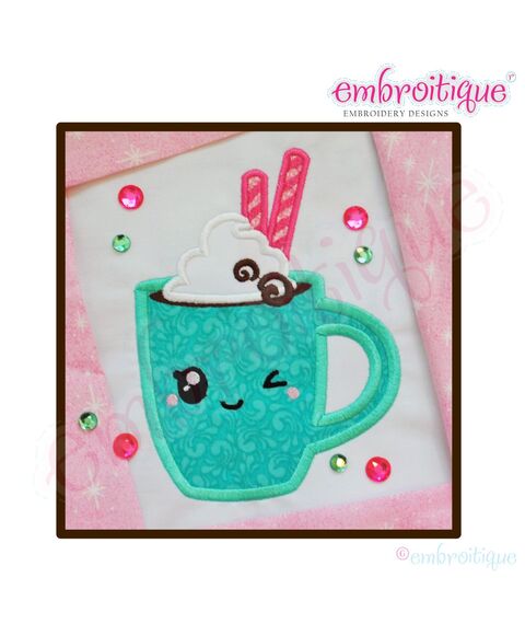 Cutie Peppermint Mocha Mug Applique - Small, 2 image