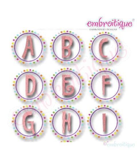 Polka Dot Frame with Letters Set, 4 image