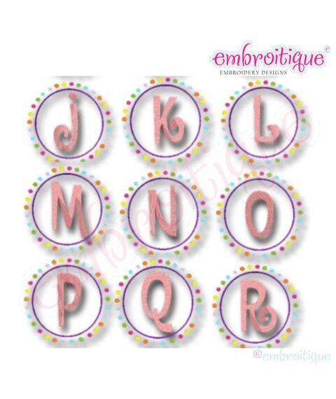 Polka Dot Frame with Letters Set, 2 image