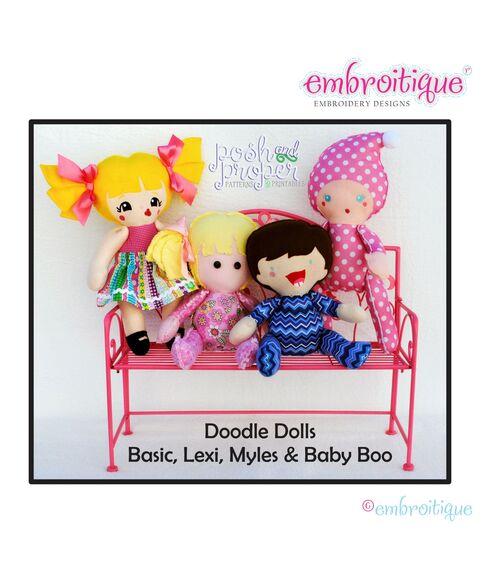 Posh and Proper - Doodley Dolls Basic Doll PDF Sewing Pattern, 2 image