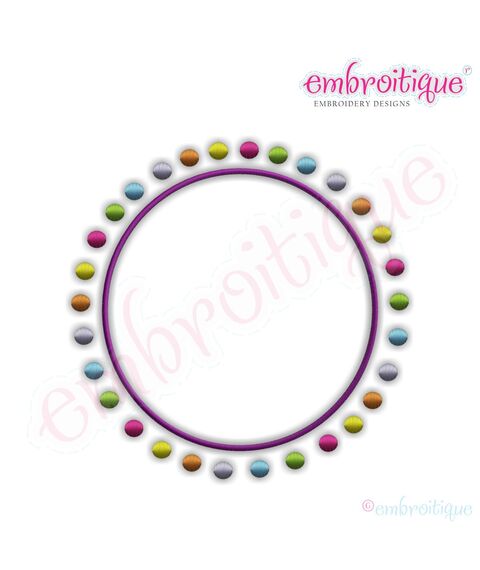 Rainbow Dots Font Frame, 2 image