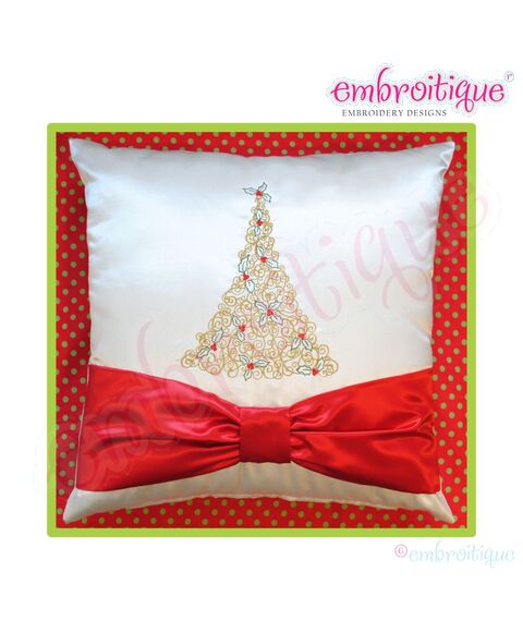 Twirly Tannenbaum Christmas Tree Embroidery Design, 2 image