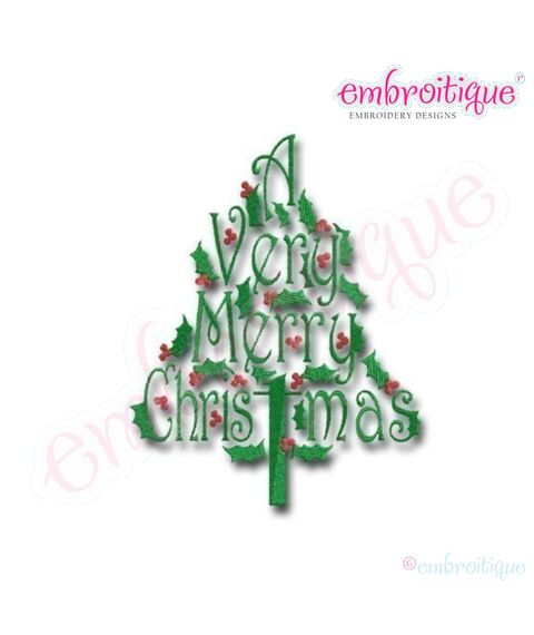 A Very Merry Christmas Tree 4 - in 3 sizes