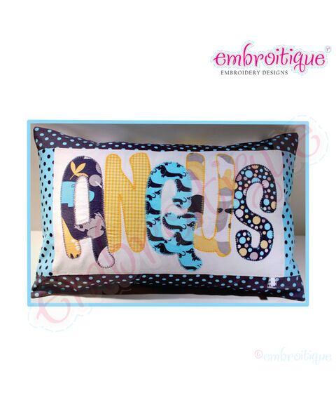 Angus Raw Edge Applique Monogram Set