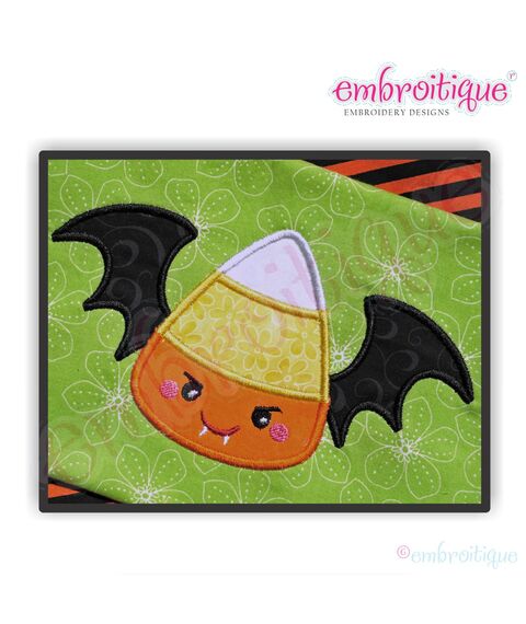 Candy Corn Bat Applique