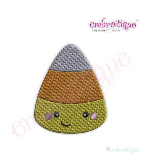 Candy Corn Fill Stitch Embroidery Design