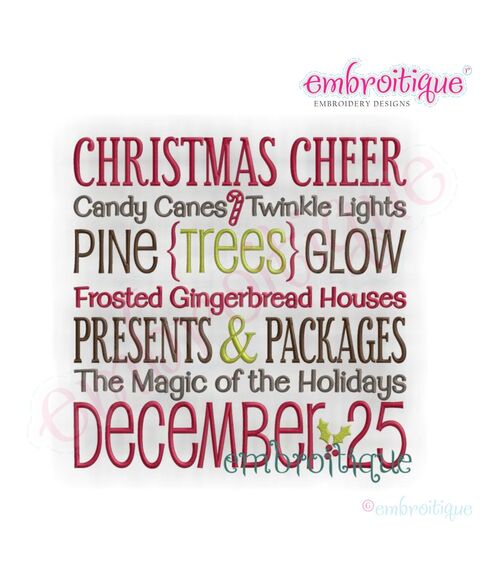 Christmas Cheer Word Block
