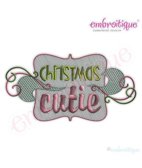 Christmas Cutie Filled Embroidery Design
