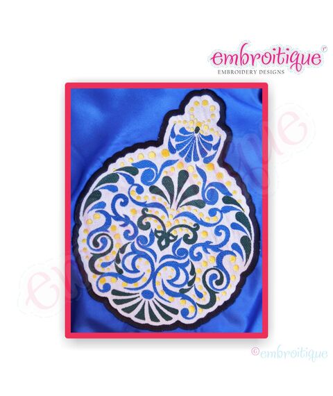 Christmas Ornate Ornament Applique