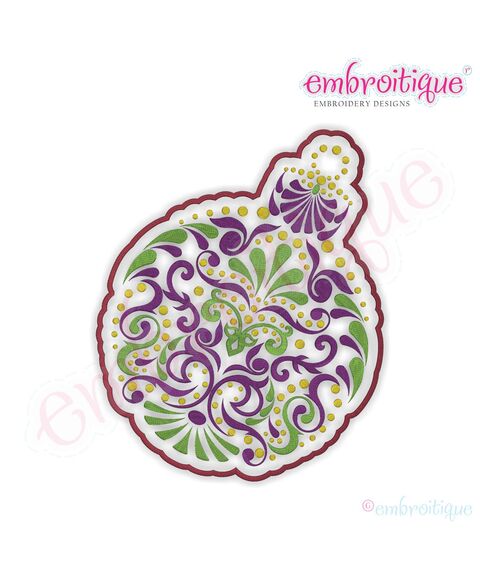 Christmas Ornate Ornament Embroidery Design