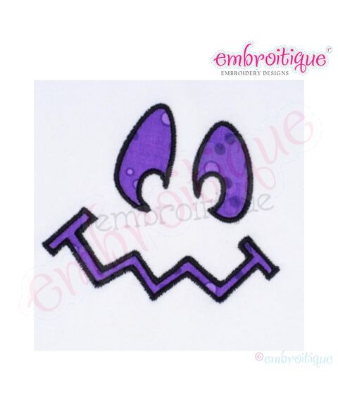 Cute Funny Face Halloween Applique
