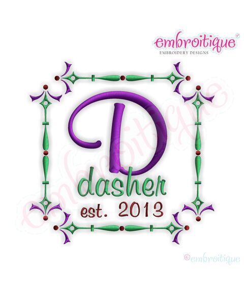 Dasher Font Frame - Small