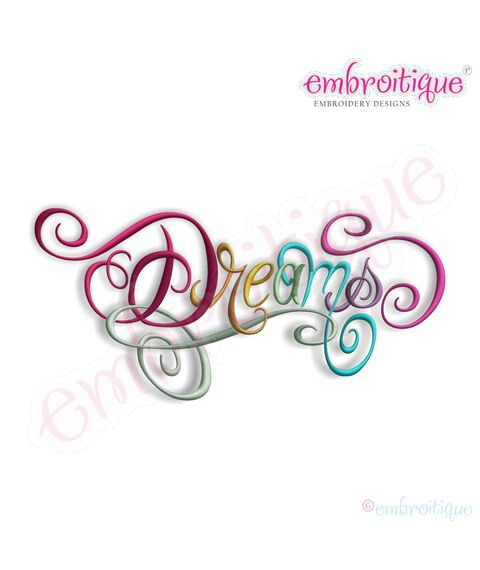 Dream and Dreams Calligraphy Script Design Set