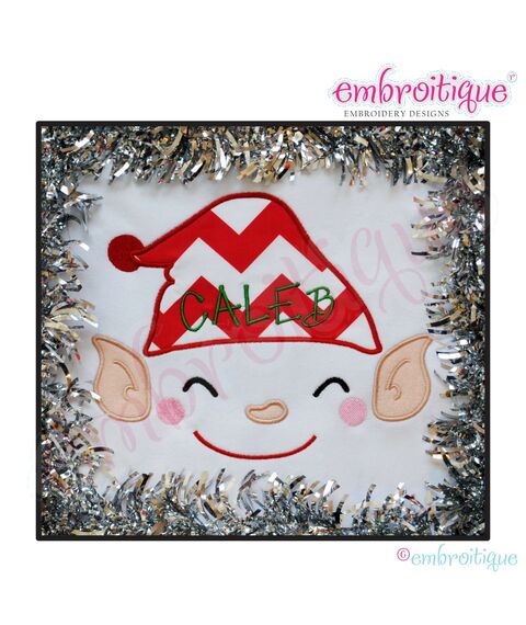Elf Face 2 Applique - Large