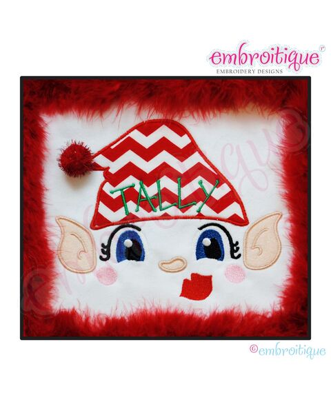 Elf Face 3 Applique - Small