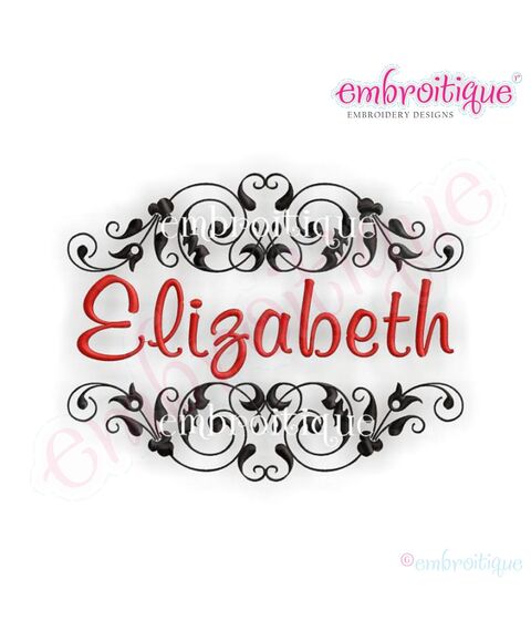 Elizabeth Monogram Font Frame