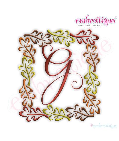 Fall Leaves Font Frame