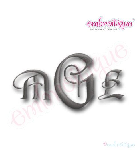 Fancy 3 Monogram Font Set