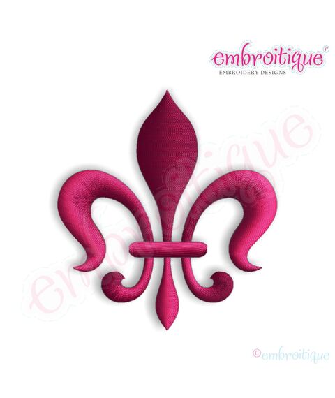 Fleur de Lis Mini Satin Stitch Embroidery Design