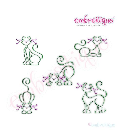 French Cats - Complete Set of 5 Cats