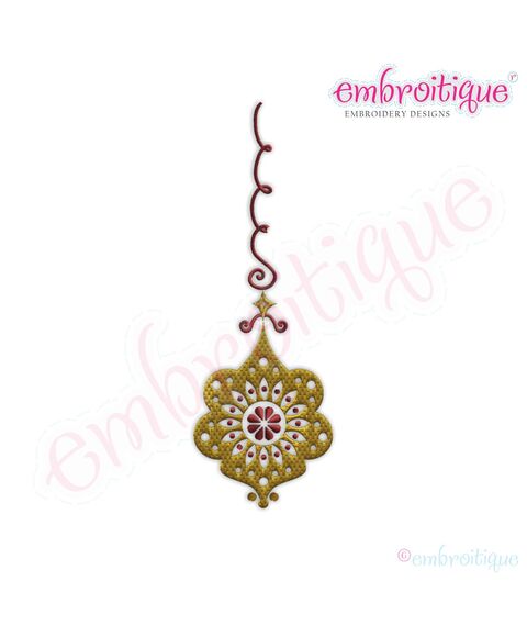 Hanging Vintage Ornament 1 Embroidery Design - Large