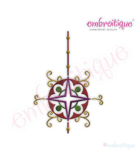 Hanging Vintage Ornament 2 Embroidery Design - Small