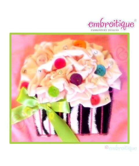 ITH Shabby Sweet Ruched Cupcake