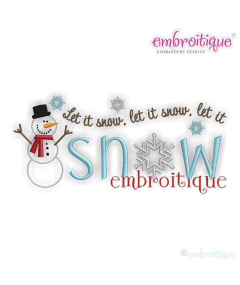 Let it Snow Snowman Winter Holiday Design