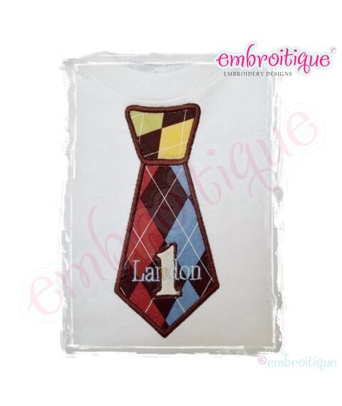 Little Guy Necktie Applique