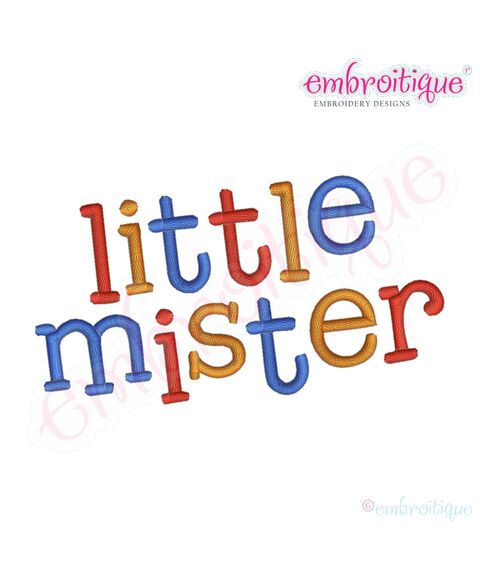 Little Mister Monogram Font Set  -  .5", 1", 1.5", 2", 2.5"