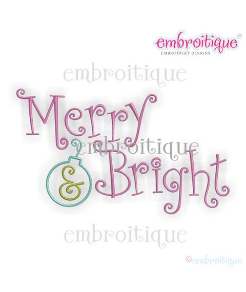 Merry and Bright Curly Whimsical Design